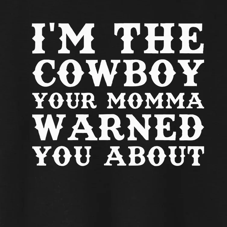 Cowboy Dad Husband Or Boyfriend Women's Crop Top Tee