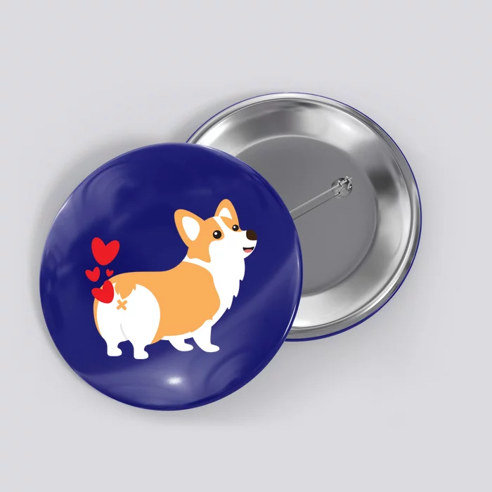 Corgi Dog Hearts Funny Cute Valentines Day Gift Meaningful Gift Button