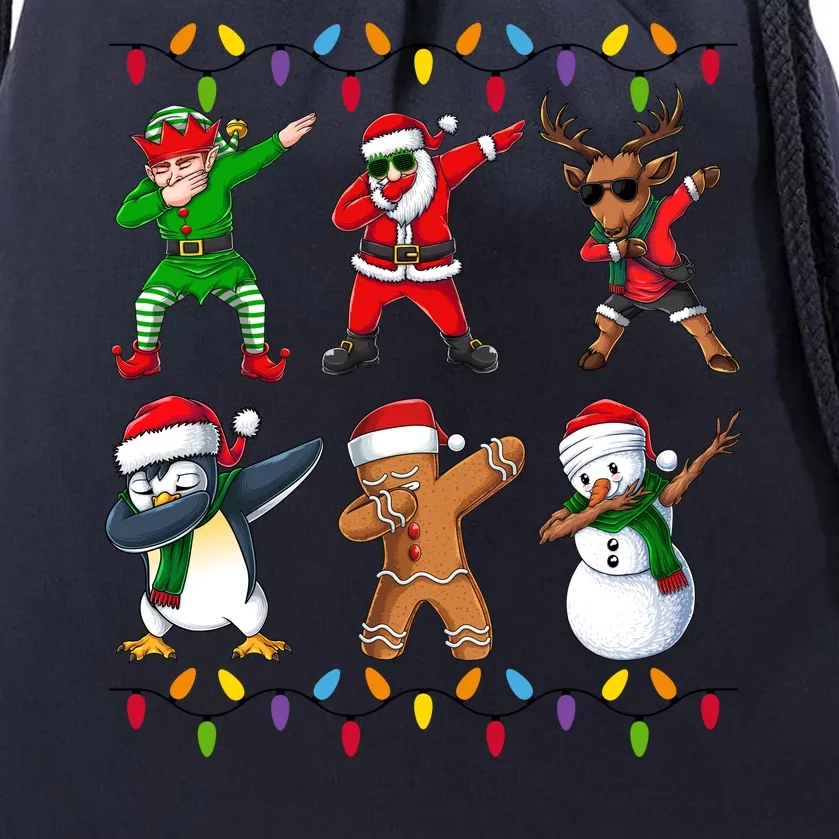 Christmas Dab Holiday Festive Drawstring Bag