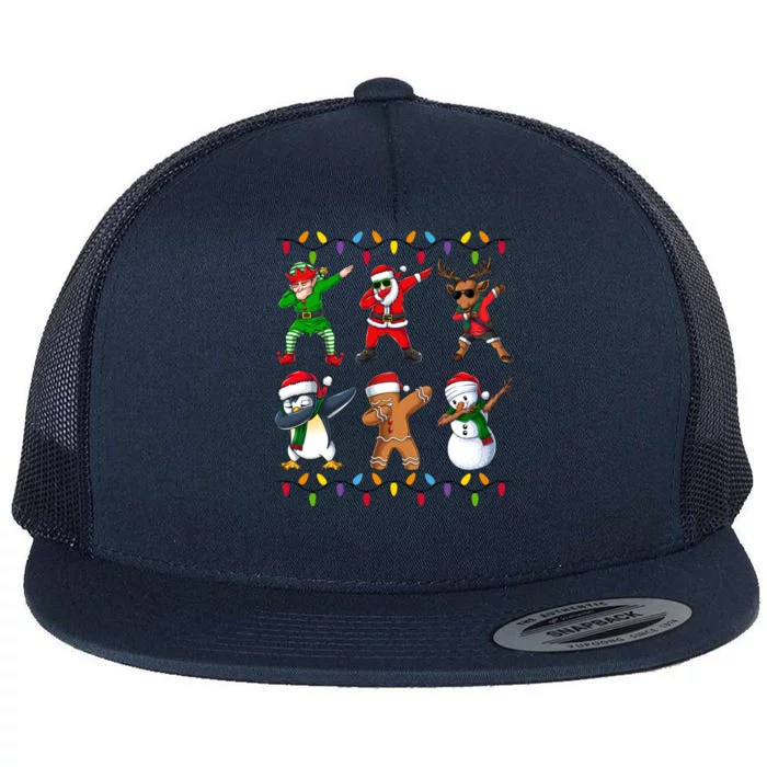 Christmas Dab Holiday Festive Flat Bill Trucker Hat