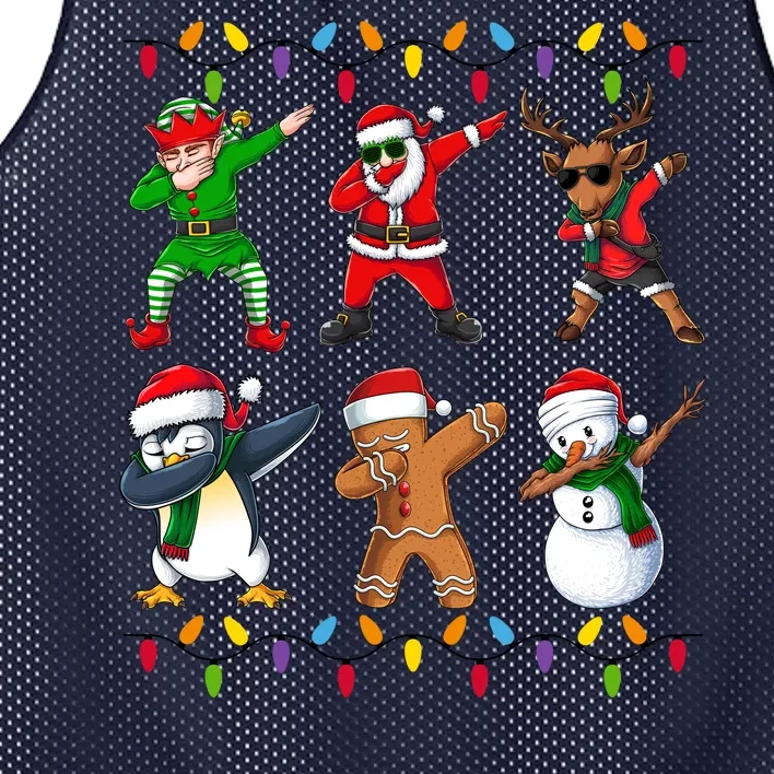 Christmas Dab Holiday Festive Mesh Reversible Basketball Jersey Tank