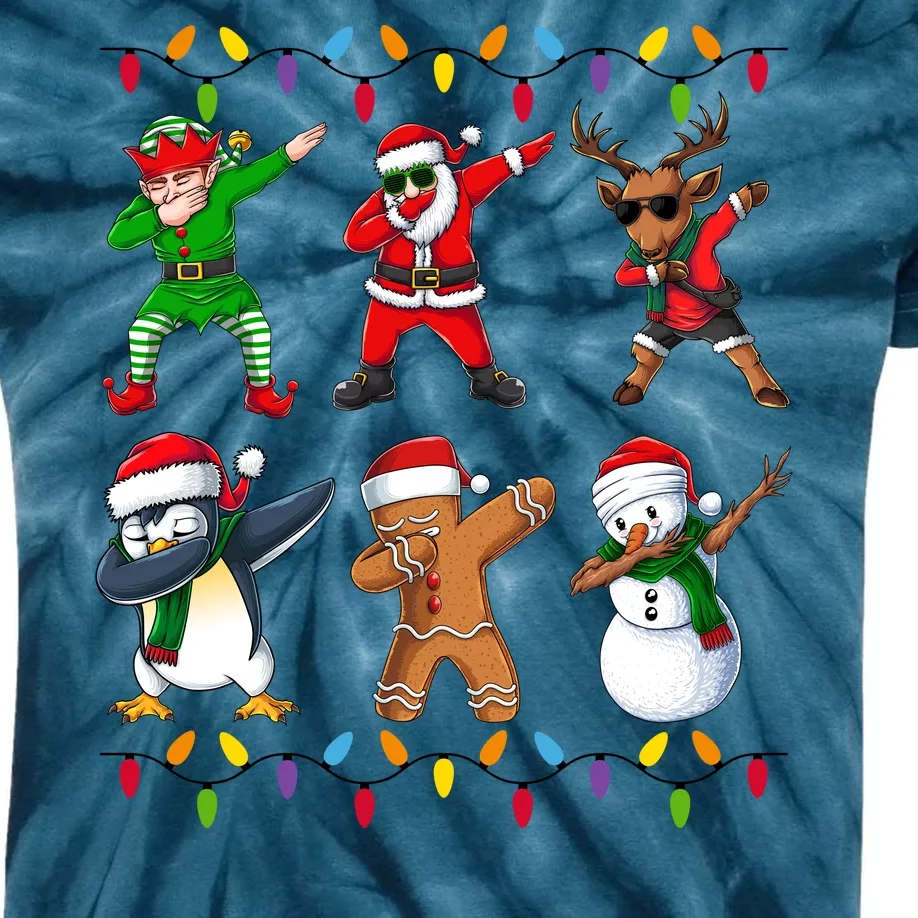 Christmas Dab Holiday Festive Kids Tie-Dye T-Shirt