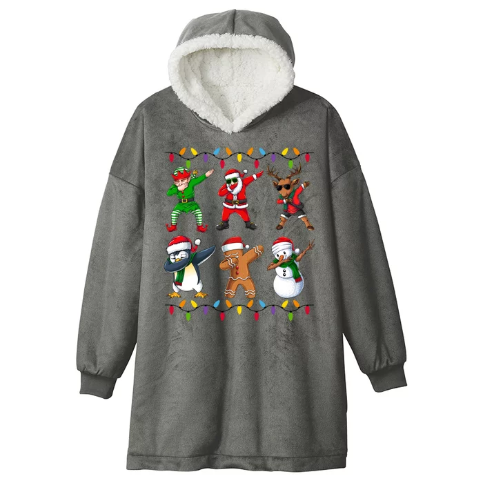 Christmas Dab Holiday Festive Hooded Wearable Blanket