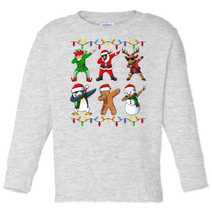 Christmas Dab Holiday Festive Toddler Long Sleeve Shirt