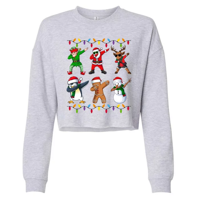 Christmas Dab Holiday Festive Cropped Pullover Crew