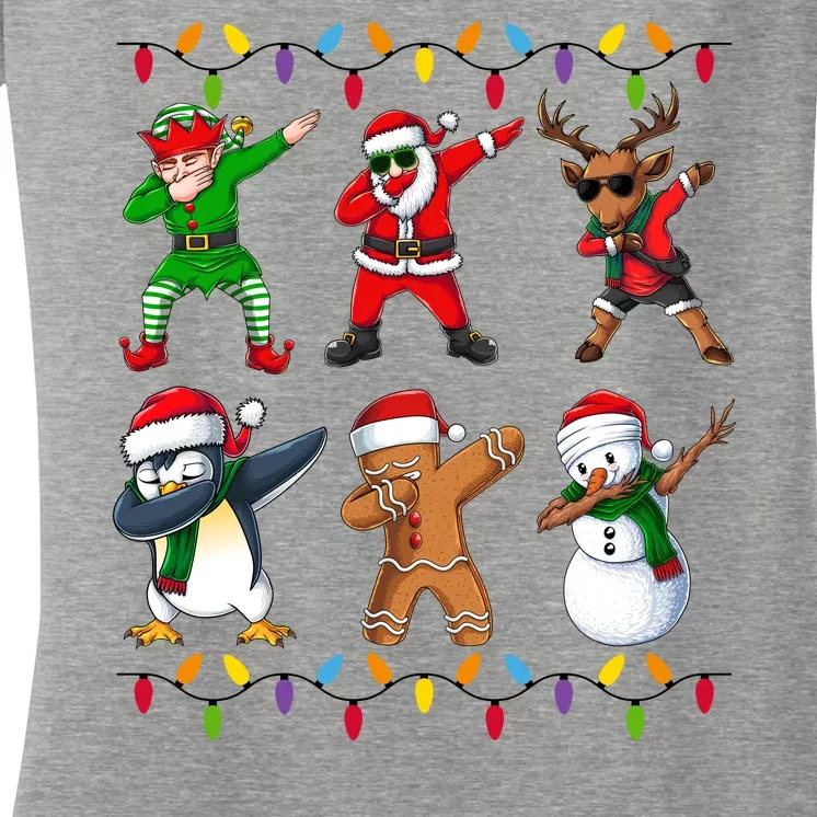 Christmas Dab Holiday Festive Women's V-Neck T-Shirt