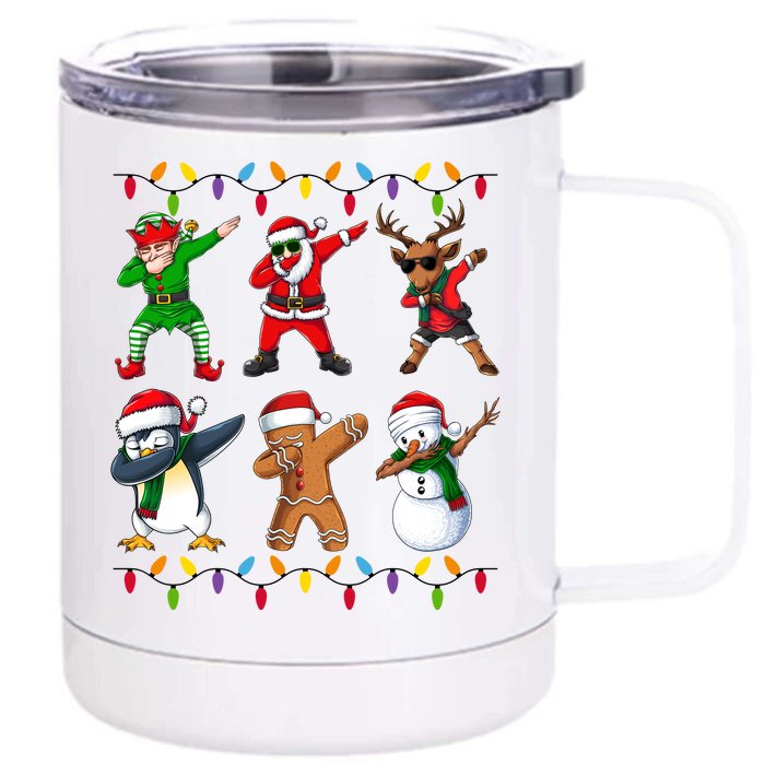 Christmas Dab Holiday Festive Front & Back 12oz Stainless Steel Tumbler Cup