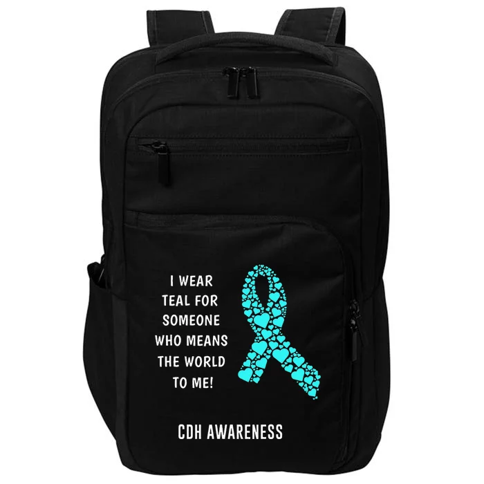 Congenital Diaphragmatic Hernia Awareness Ribbon CDH Warrior Impact Tech Backpack