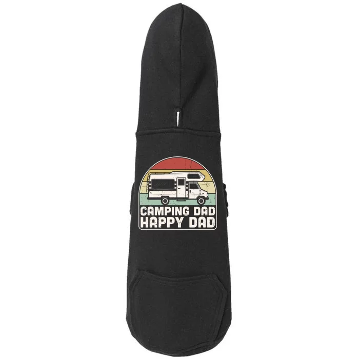 Camping Dad Happy Dad Retro Best Dad Doggie 3-End Fleece Hoodie