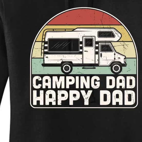 Camping Dad Happy Dad Retro Best Dad Women's Pullover Hoodie