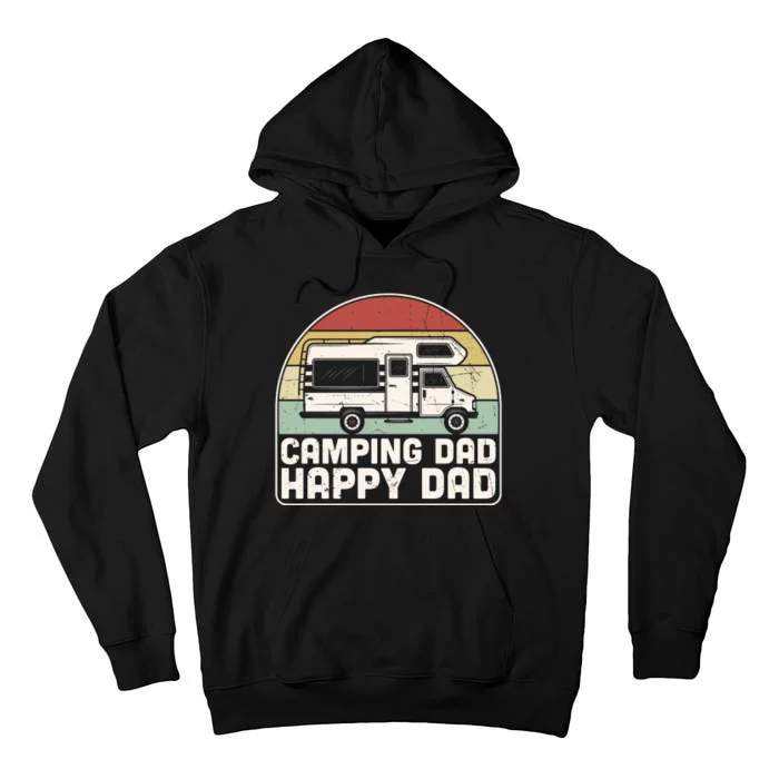 Camping Dad Happy Dad Retro Best Dad Tall Hoodie