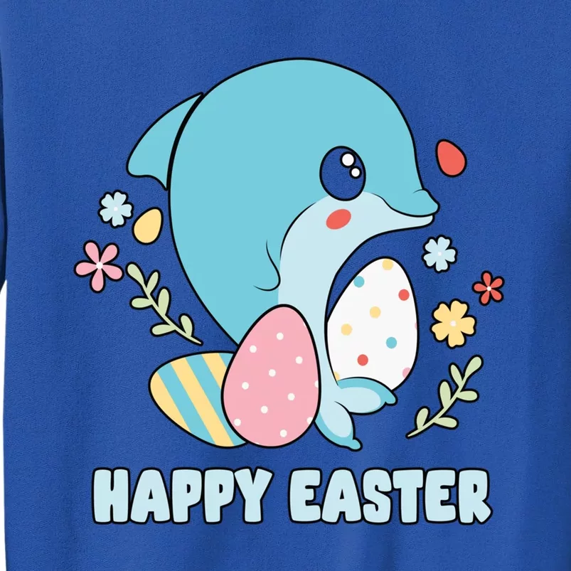 Cute Dolphin Happy Easter Day Egg Hunter Cute Gift Tall Sweatshirt