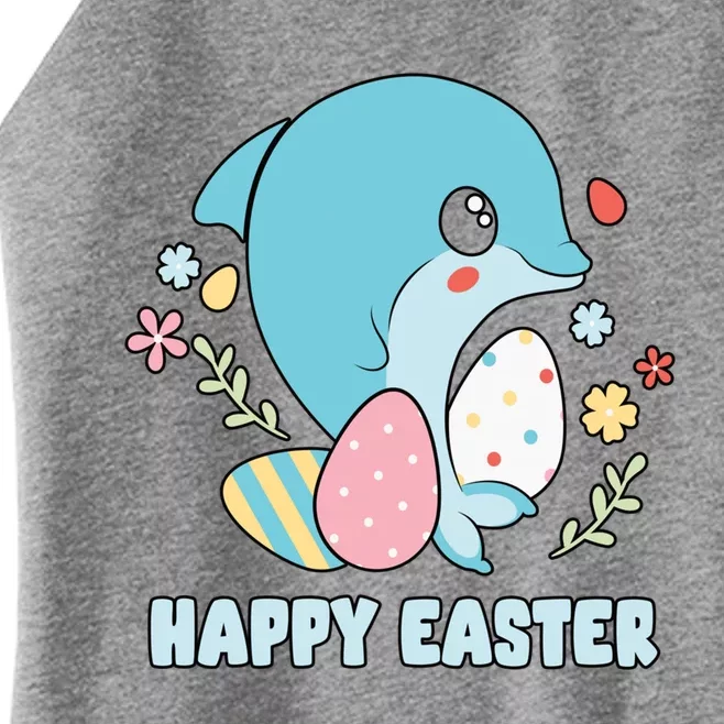 Cute Dolphin Happy Easter Day Egg Hunter Cute Gift Women’s Perfect Tri Rocker Tank