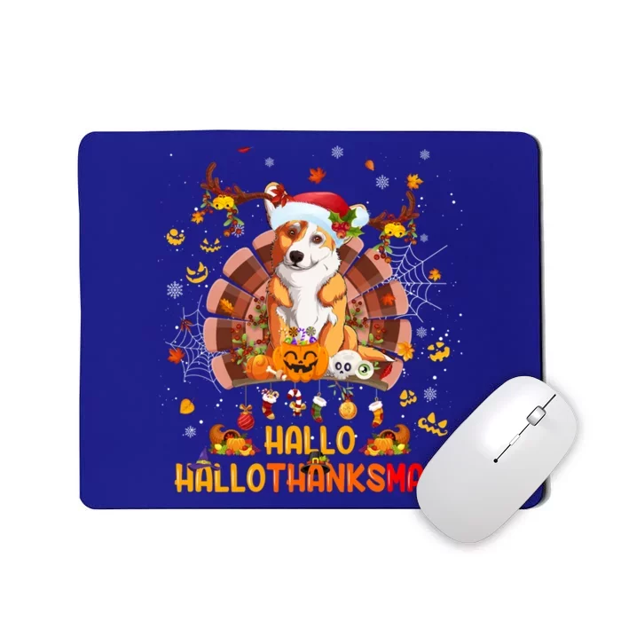 Corgi Dog Happy Hallothanksmas Halloween Thanksgiving Xmas Cute Gift Mousepad