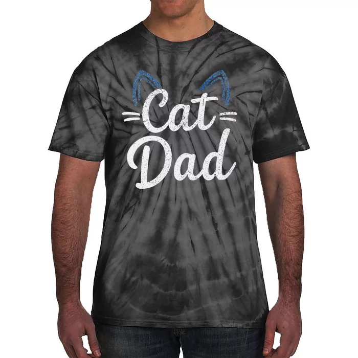 Cat Dad Happy FatherS Day Matching Family Set Tie-Dye T-Shirt