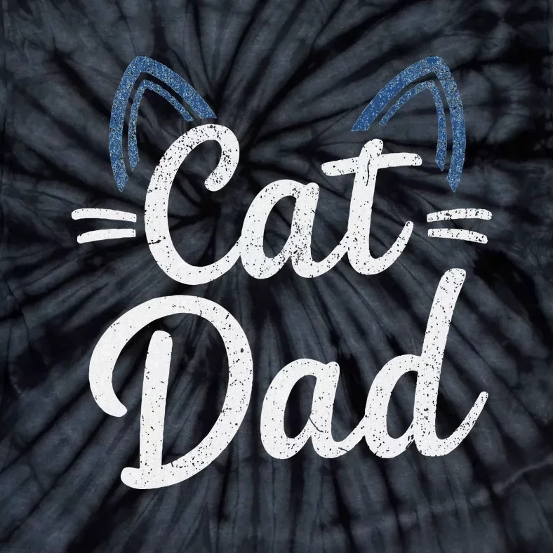 Cat Dad Happy FatherS Day Matching Family Set Tie-Dye T-Shirt