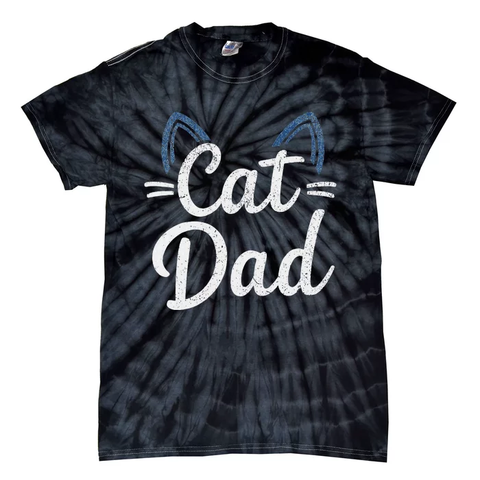 Cat Dad Happy FatherS Day Matching Family Set Tie-Dye T-Shirt