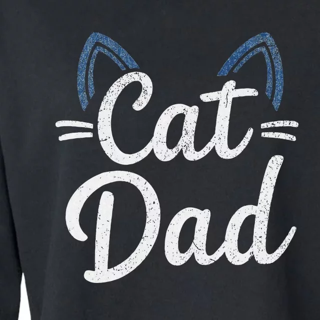 Cat Dad Happy FatherS Day Matching Family Set Cropped Pullover Crew