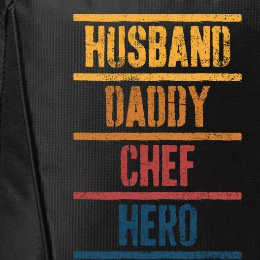 Chef Dad Husband Fathers Day Meaningful Gift City Backpack