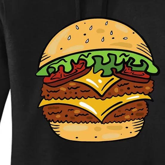 Cheeseburger DIY Halloween Costume Fun and Fast Food Inspired Women's Pullover Hoodie