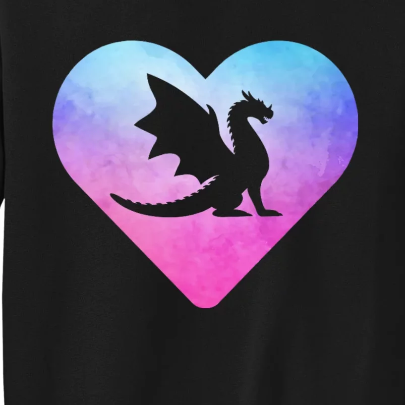 Cute Dragon Heart Design I Love Dragons Sweatshirt