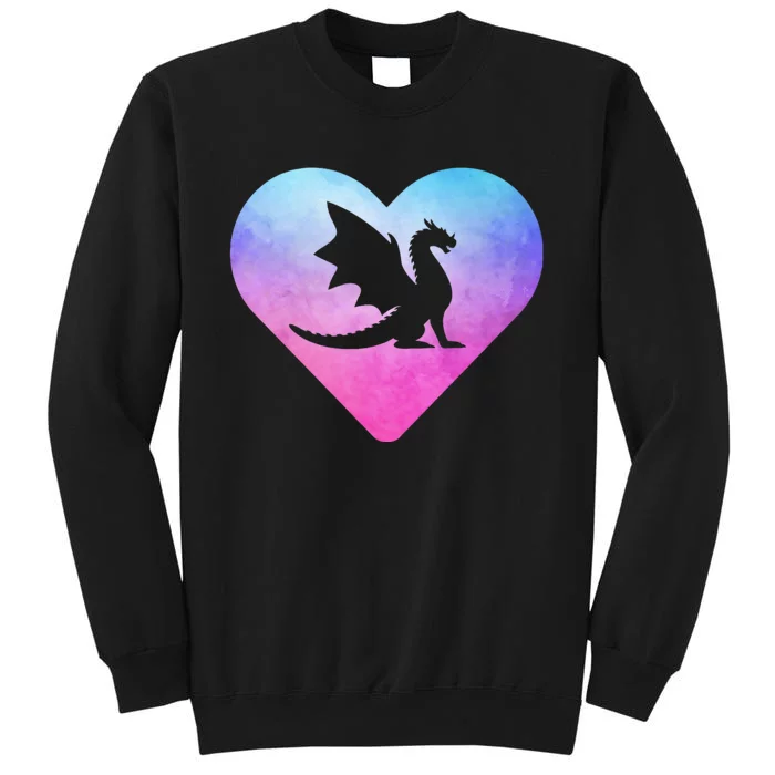 Cute Dragon Heart Design I Love Dragons Sweatshirt