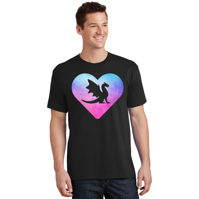 Cute Dragon Heart Design I Love Dragons T-Shirt