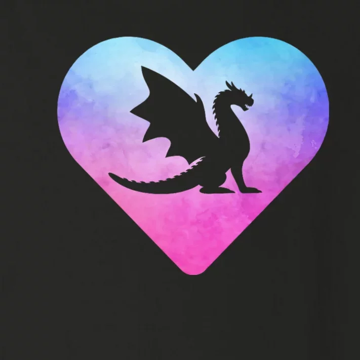 Cute Dragon Heart Design I Love Dragons Toddler Long Sleeve Shirt