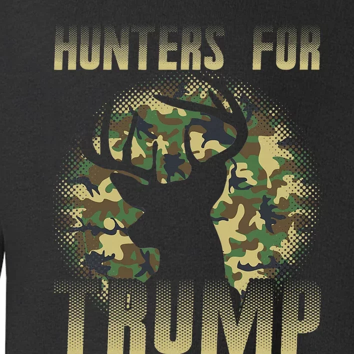 Camo Deer Hunters For Trump Hunt Bow Arrow Republican Toddler Sweatshirt