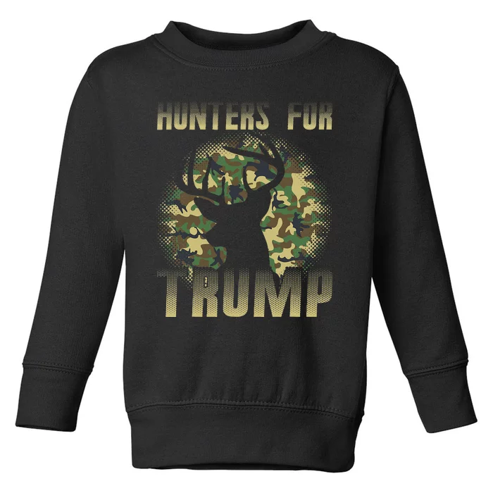 Camo Deer Hunters For Trump Hunt Bow Arrow Republican Toddler Sweatshirt