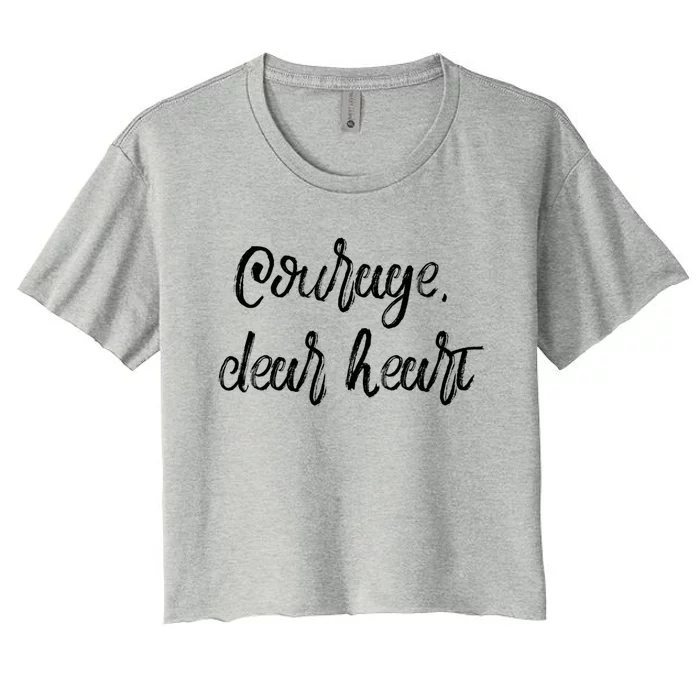 Courage Dear Heart Gift Women's Crop Top Tee