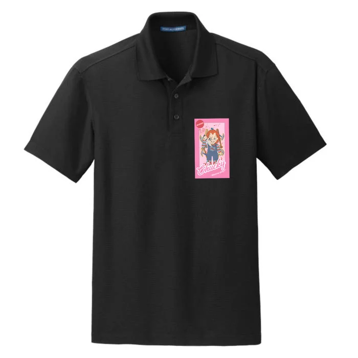 Chucky Doll Horror Movie Doll Funny Halloween Dry Zone Grid Performance Polo