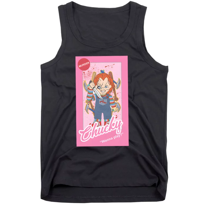 Chucky Doll Horror Movie Doll Funny Halloween Tank Top