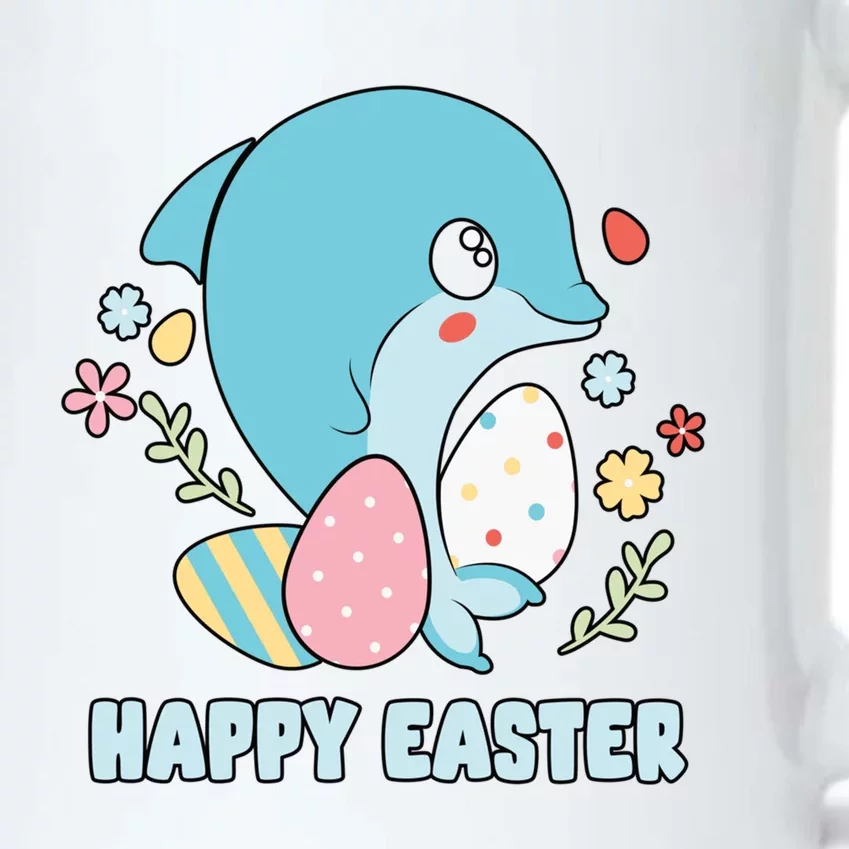 Cute Dolphin Happy Easter Day Egg Hunter Cute Gift Black Color Changing Mug