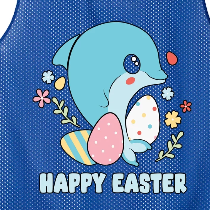 Cute Dolphin Happy Easter Day Egg Hunter Cute Gift Mesh Reversible Basketball Jersey Tank