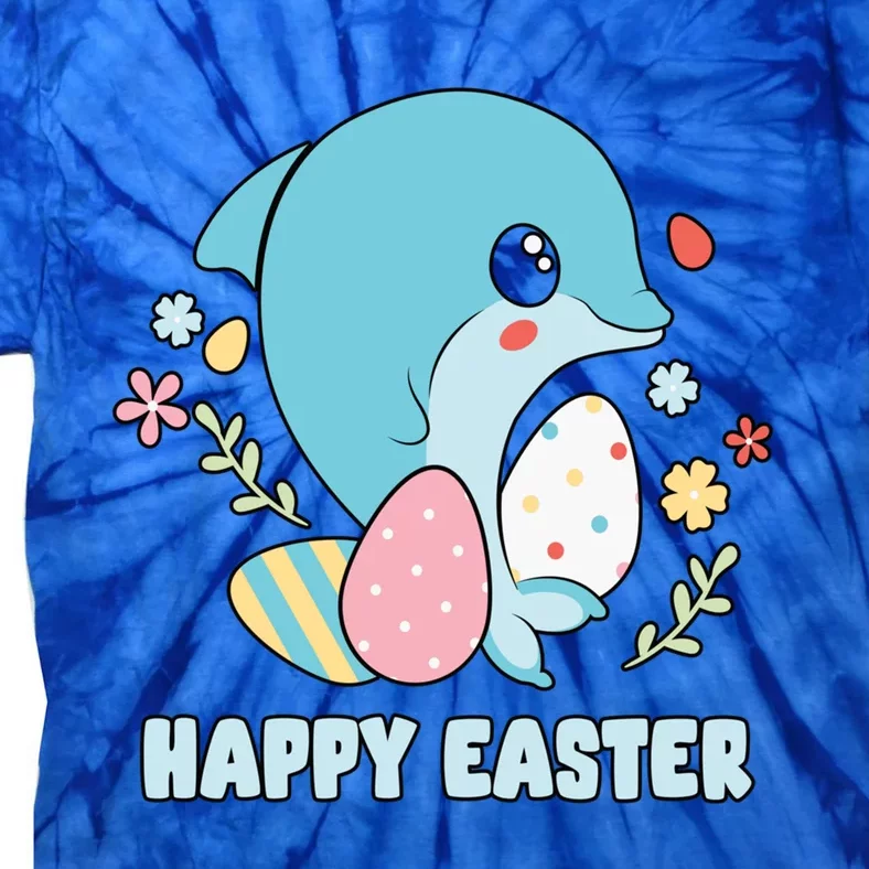 Cute Dolphin Happy Easter Day Egg Hunter Cute Gift Tie-Dye T-Shirt