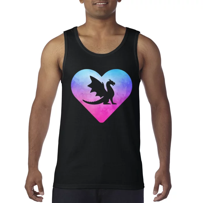 Cute Dragon Heart Love Tank Top