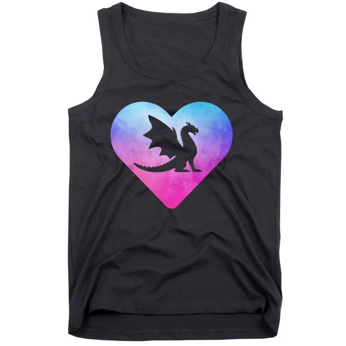 Cute Dragon Heart Love Tank Top