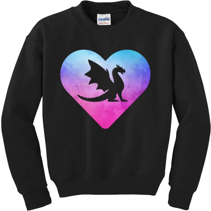 Cute Dragon Heart Love Kids Sweatshirt