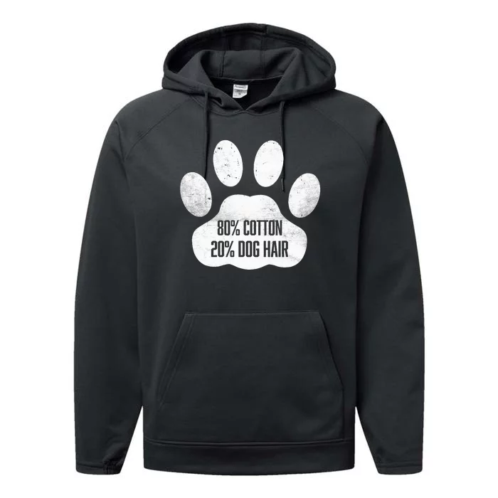 Cotton Dog Hair Traces Of Dog Dog Sayings Performance Fleece Hoodie