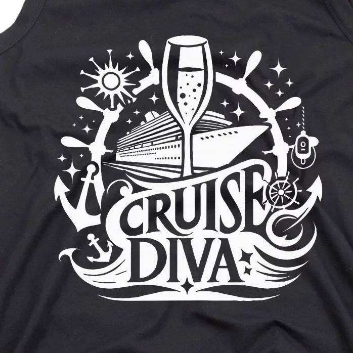 Cruise Diva ItS Cruise Time Cruise Ship Funny Cruising Tank Top