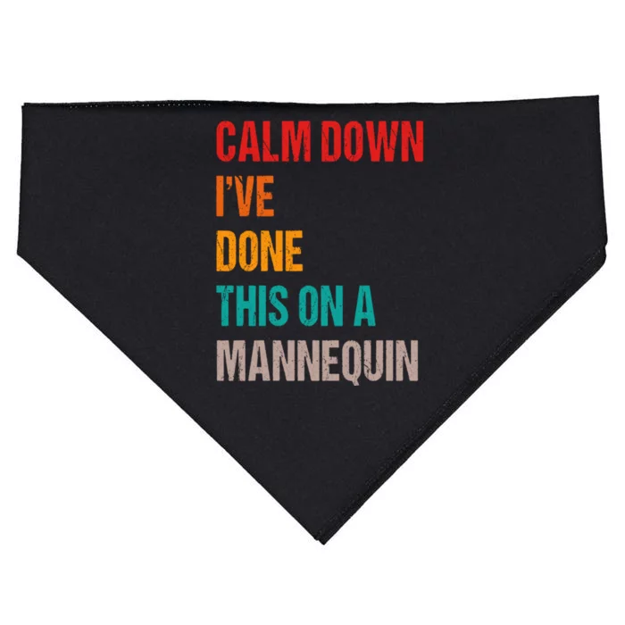 Calm Down I've Done This On A Mannequin Funny Vintage USA-Made Doggie Bandana