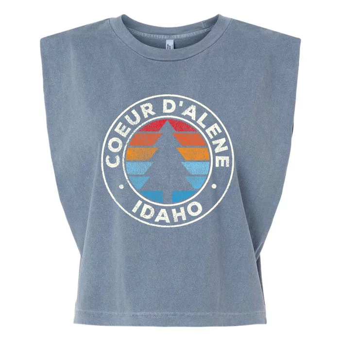 Coeur DAlene Idaho ID Vintage Graphic Retro 70s Garment-Dyed Women's Muscle Tee