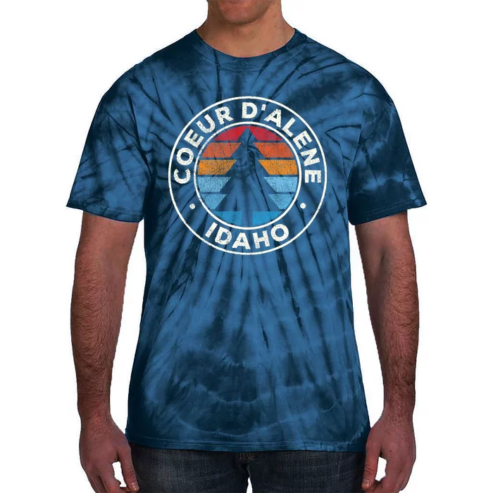 Coeur DAlene Idaho ID Vintage Graphic Retro 70s Tie-Dye T-Shirt