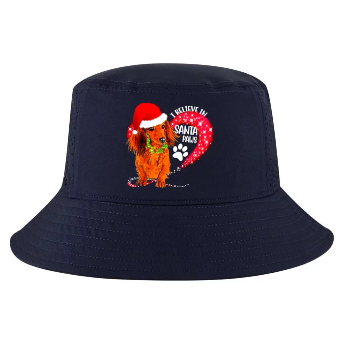 Christmas Dog I Believe In Santa Paws Gift Cool Comfort Performance Bucket Hat