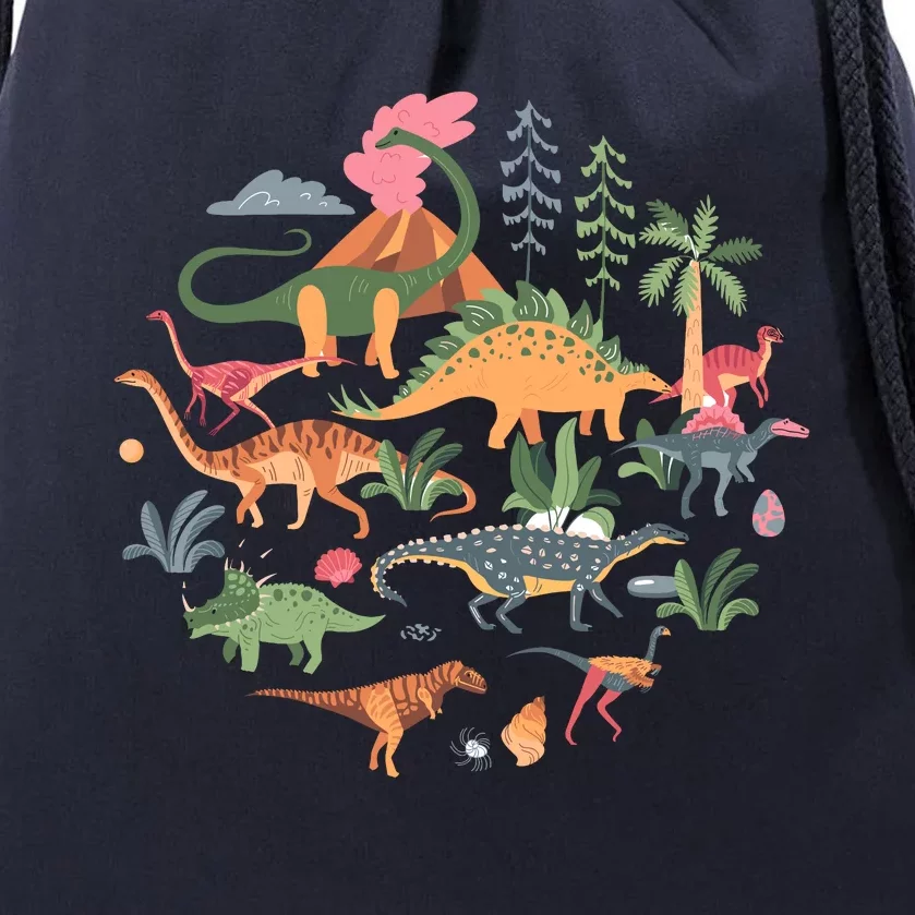 Cute Dinosaurs / Illustration Dino Collection Classic Drawstring Bag