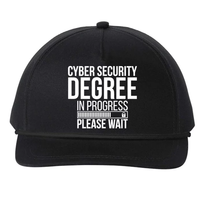 Cybersecurity Degree In Progress Cybersecurity Specialist Snapback Five-Panel Rope Hat