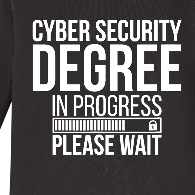 Cybersecurity Degree In Progress Cybersecurity Specialist Baby Long Sleeve Bodysuit