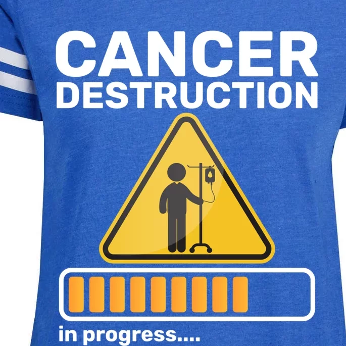 Cancer Destruction In Progress Radiation Therapy Awareness Cool Gift Enza Ladies Jersey Football T-Shirt