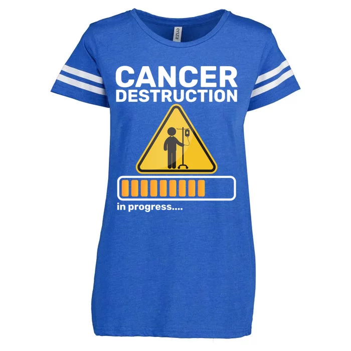 Cancer Destruction In Progress Radiation Therapy Awareness Cool Gift Enza Ladies Jersey Football T-Shirt